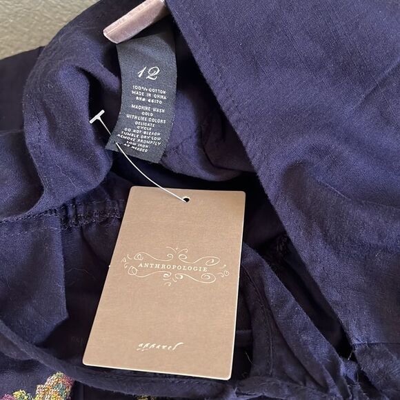 Anthropologie Lithe Cotton Blouse Top - Picture 4 of 10